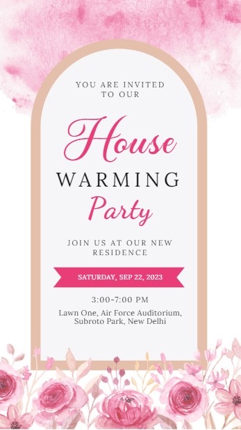 floral-theme-house-warming-invitation-video