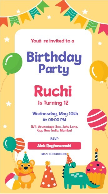kids-birthday-party-invitation-video