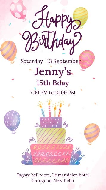 watercolor-cake-theme-birthday-invitation-video