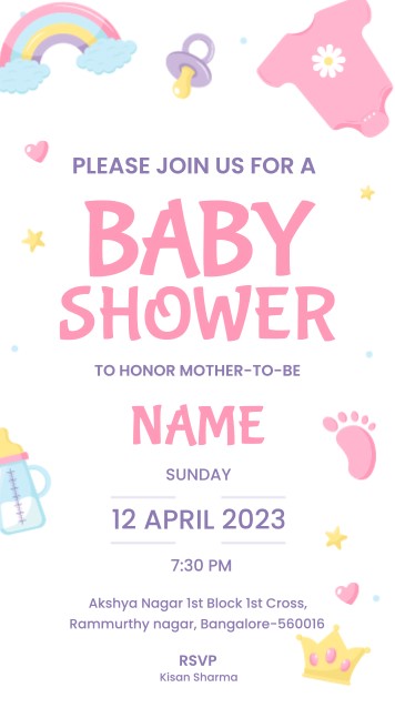 baby-footprint-theme-baby-shower-invitation-video