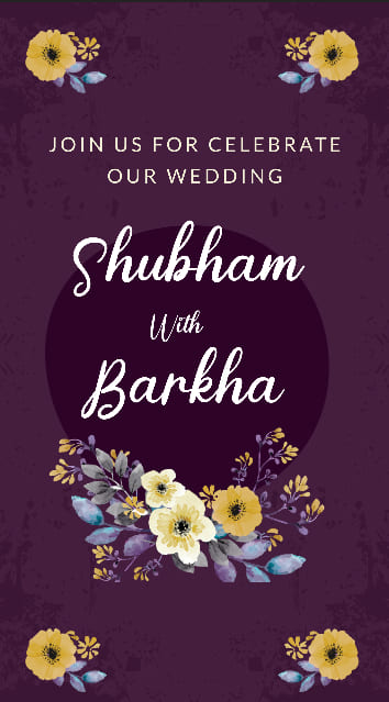 dark-theme-and-flower-wedding-invitation-video