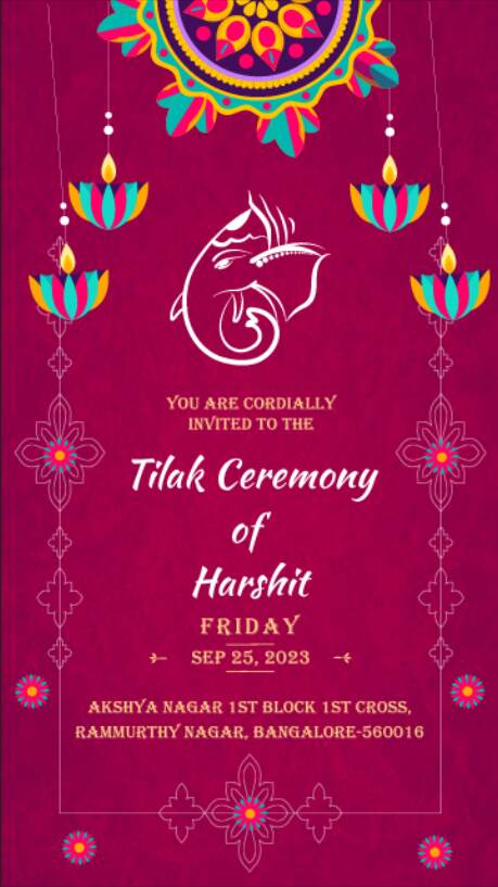 marwari-theme-tilak-ceremony-invitation-video
