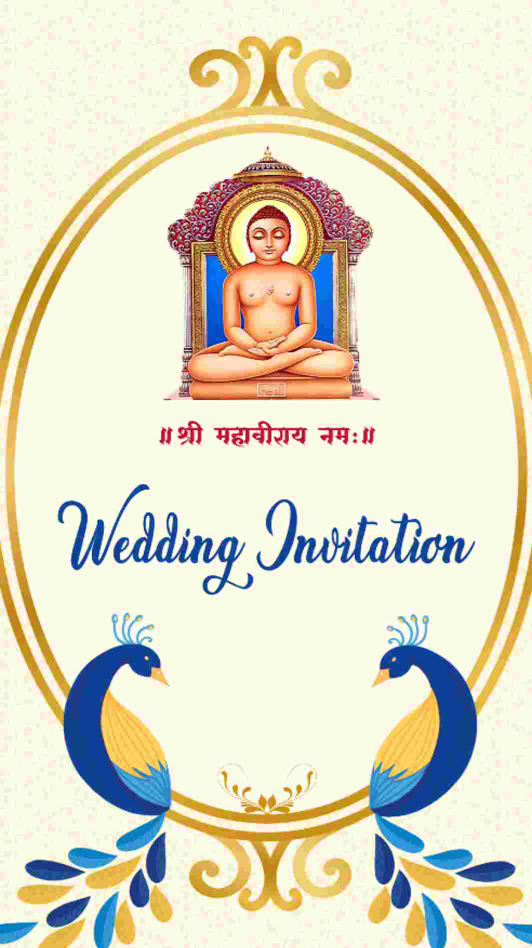 peacock-theme-jain-wedding-invitation-video