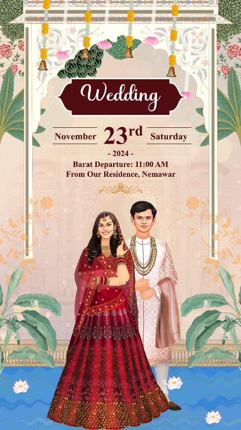 lovestory-caricature-wedding-invitation